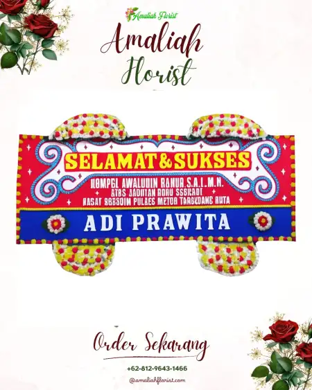 Papan Bunga Ucapan Selamat Besi